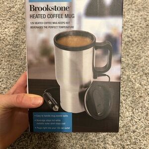 Brookstone Silver Heated Travel Mug